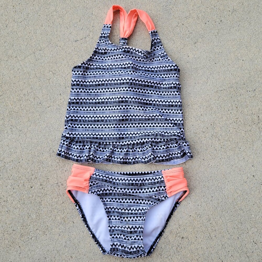 🛒 3/$20 Girls Aztec Stripe Cat & Jack Bikini Swimsuit Size 3T